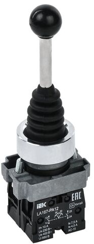 Джойстик LA167-PA12 2 полож. 2NC с фиксацией черный IEK