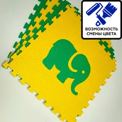 Мягкий пол "Животные Африки" 500x500x10 мм 45 шор