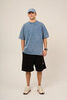 Футболка Kultura oversize Premium garment dyed синий