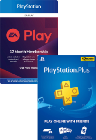 Playstation Store UA комплект подписок: 12-месячная подписка PlayStation Основная + EA Play 12-месячная подписка [услуга выкупа подписки в аккаунт PSN]