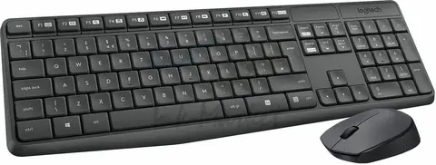 Клавиатура + мышь Logitech MK235 клав:серый мышь:серый/черный USB беспроводная Multimedia (920-00794