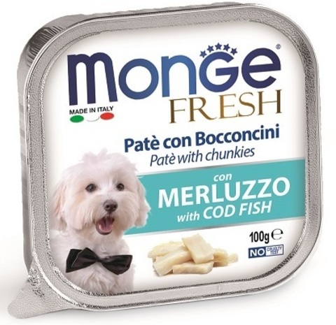 Monge Dog Fresh консервы для собак (треска) 100г