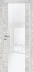 Дверь PX-7 AL кромка с 2-х ст. / Цвет Дуб скай бежевый / белоснежный лакобель / Двери PROFILO PORTE