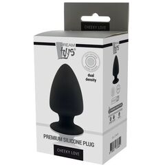 Черная анальная пробка PREMIUM SILICONE PLUG S - 9 см. - 