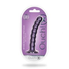 Фиолетовый фаллоимитатор Beaded G-Spot - 17 см. - 