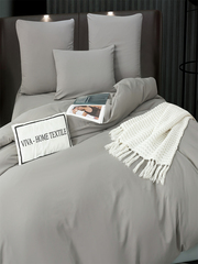 Комплект постельного белья Однотонный Сатин CS055 1.5 спальный наволочки 70-70
