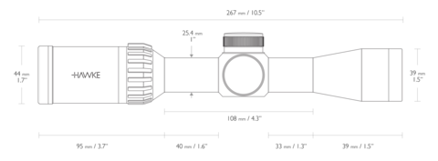 ОПТИЧЕСКИЙ ПРИЦЕЛ HAWKE PANORAMA  2-7X32 (10X 1/2 MIL DOT)