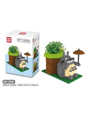 Конструктор Wisehawk Тоторо с растением 776 деталей NO. 2591 Totoro with plant Gift Series