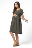 Платье для беременных 10370 оливковый