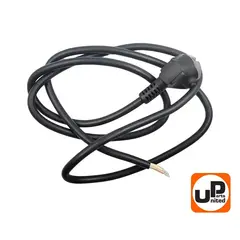 Шнур сетевой UNITED PARTS 3x1,5 мм.кв. - 1,5 м, ПГА-ВП (медь, термоэластопласт ±50С°) (90-0453)