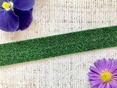 Лента лампасная люрекс трикотаж, ш. 2,5 см, травяной