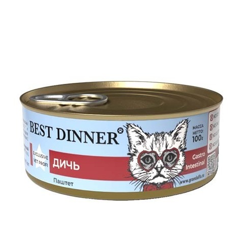 Консервы для кошек Best Dinner Exclusive Vet Profi Gastro Intestinal  Дичь