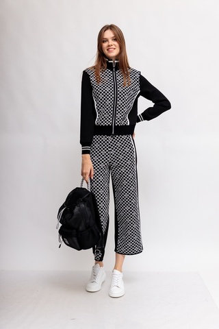 Marc Cain Sports Брюки трикотажные свободные с фирменным узором