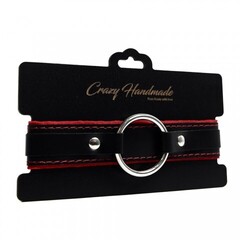 Ошейник с мягкой красной подкладкой