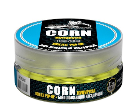 Бойлы насадочные плавающие Sonik Baits CORN Fluo Pop-ups 11мм 50мл (Кукуруза)