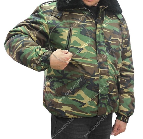 Куртка Утеплённая Зимняя Норд тк.Смесовая Могилёв цв.Зеленый КМФ