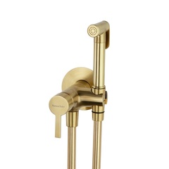 Гигиенический душ встраиваемый с магнитным клапаном и латунной лейкой 336801WCOC золото