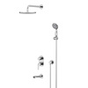 Lemark LM0422C Встраиваемый смеситель с верхним душем ?25 см, лейка для душа ?100 мм и изливом 19 см, латунь/хром