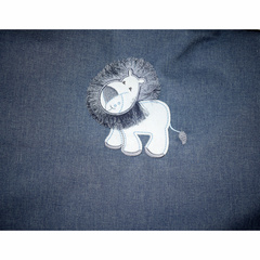 №S77 Exlusive Lion  melange fabric (гранатовый)
