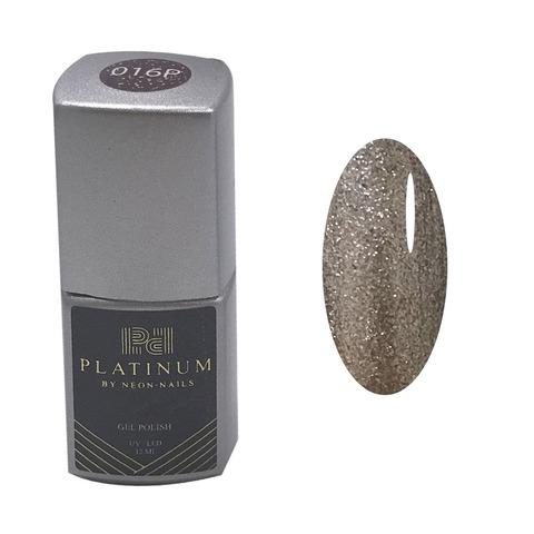PLATINUM, гель-лак Bella Katja № 016P , ( 12 ml) коричневый металлик с шиммером