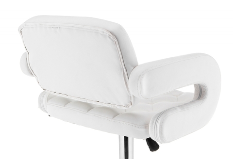 Барный стул Shiny белый 58*58*92 Хромированный металл /Белый