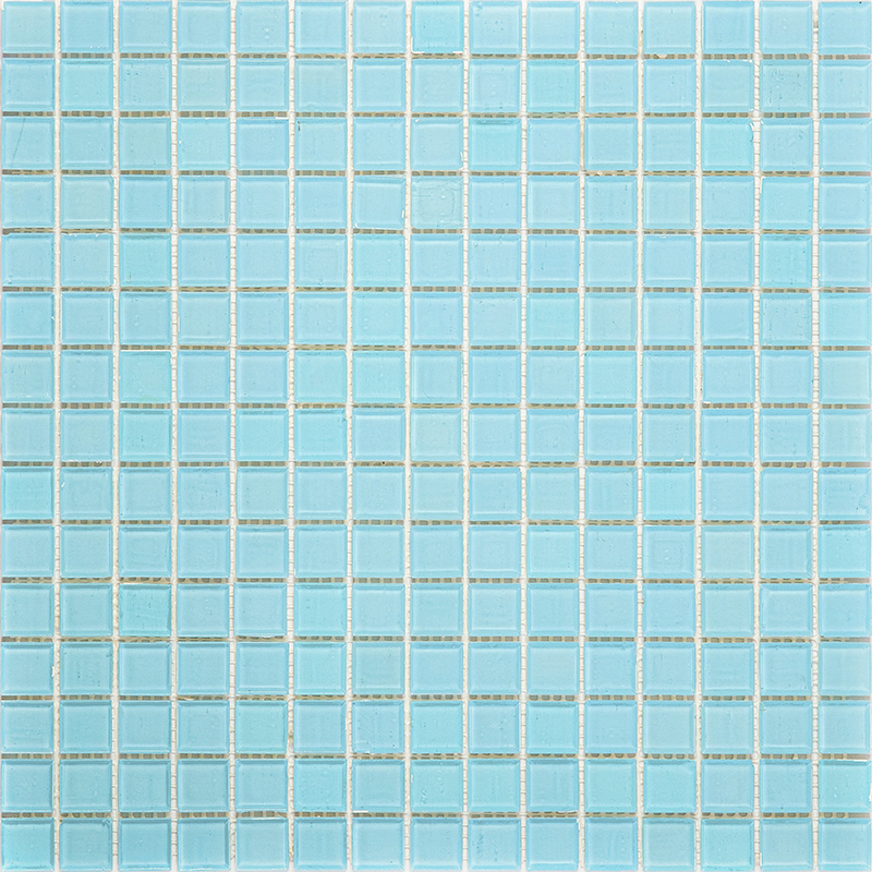 TSA12 Мозаика одноцветная чип 20 стекло Alma Mono Color голубой квадрат глянцевый