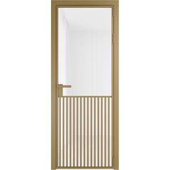 Алюминиевая дверь 15AG золото остеклённая