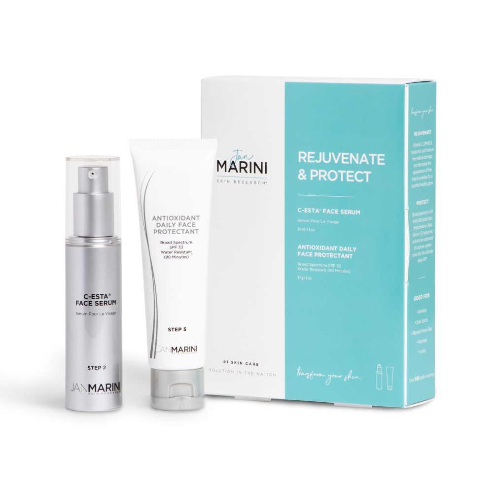 JAN MARINI Rejuvenate & Protect DFP (C-Esta Face Serum + Antioxidant Daily Face Protectant SPF33) Набор для ремоделирования кожи с SPF33