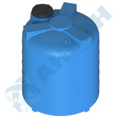 Резервуар цилиндрический вертикальный с дыхательным клапаном для жидкостей с плотностью до 1 г/см3 Анион 10000 л. вертикальный (2290x2290x2780см;синий) - арт.559404