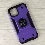 Противоударный чехол Strong Armour Case с кольцом для iPhone 14 Pro Max (Фиолетовый)