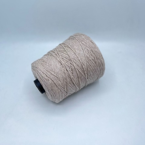 Бобинная пряжа (пр.Италия),200м/100гр. 100%Меринос, цвет-Бежевый меланж(3), арт-28460