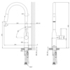 Lemark LM5086S Смеситель для кухни с вытяжным изливом, 2-х режимный аэратор, высота излива 29 см, длина 26 см, нерж. сталь