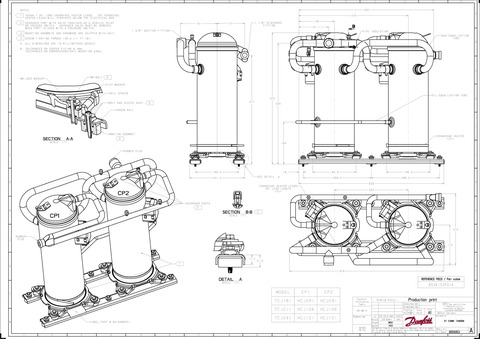 Компрессор спиральный Danfoss HCJ106T4LC8 ( 121L3120 ) серия HCJ