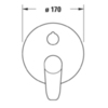Duravit B.1 Смеситель для ванны скрытого монтажа (наружная часть круг) с переключателем и обратным клапаном, цвет: хром B15210018010
