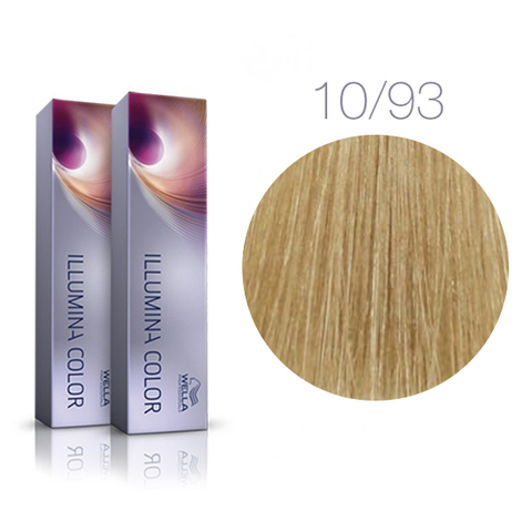 Wella Professional Illumina Color 10/93 (Яркий блонд золотистый сандрэ) - Стойкая крем-краска для волос