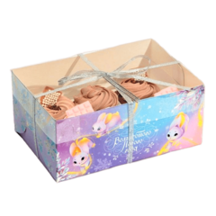 Коробка для 6 капкейков «Зайка милый», 23  16  10 см