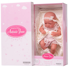 Munecas Antonio Juan Кукла-младенец Сесилия в белом, 42 см (50044)