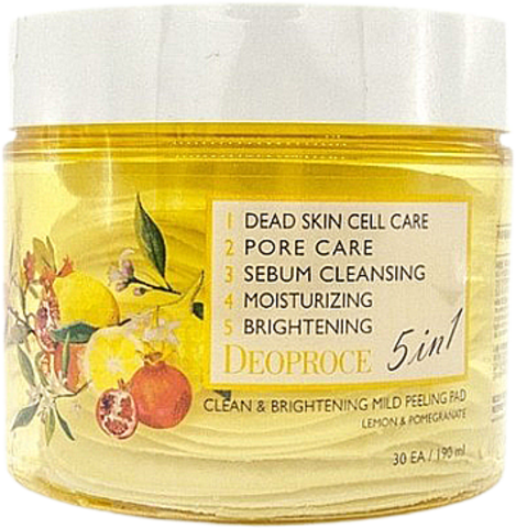 Deoproce Clean&Brightening Mild Peeling Pad Очищающие салфетки