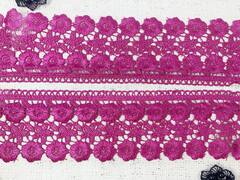 Кружево плетеное, ш. 7,8 см, лиловый