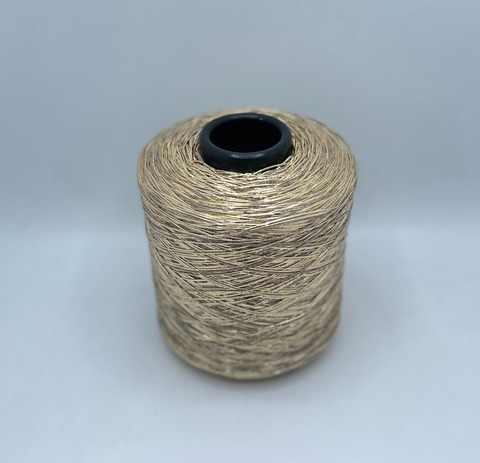 Luxury Production by Ri.Go (пр.Италия), art-Emporium, 340м/100гр, 90%Меринос,8%Полиэстер(фольга), 2%Полиамид , цвет-Бежевый+золото(339/129) ,арт.32216
