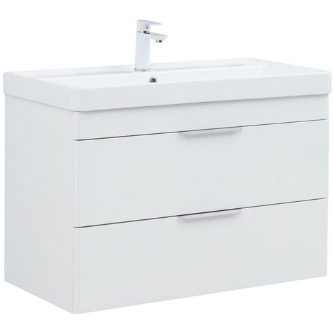 Aquanet 336311 Тумба Ирис new 90 подвесная 2 ящ. цв. белый глянец (336311)