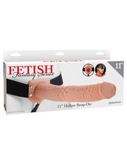 Фаллопротез телесного цвета Hollow Strap-On - 29 см. - 