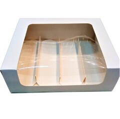 Коробка для 4 эклеров с окном 19х16х6 см