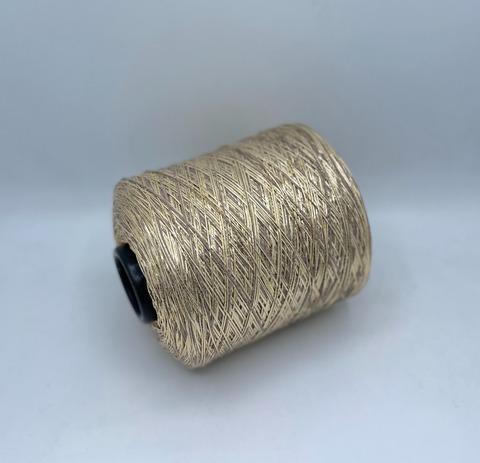 Luxury Production by Ri.Go (пр.Италия), art-Emporium, 340м/100гр, 90%Меринос,8%Полиэстер(фольга), 2%Полиамид , цвет-Бежевый+золото(339/129) ,арт.32216