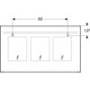 Зеркало с подсветкой Geberit Option Plus с прямым и непрямым освещением: B=120см, H=70см, Серебристые оттенки / Матированный алюминий