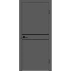 Купить Межкомнатная дверь ПЭТ Альтекс-3 графит кромка Al чёрная