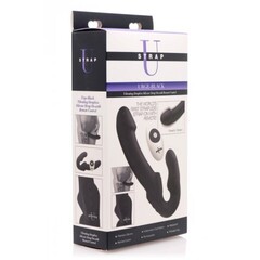 Женский страпон Urge Silicone Strapless Strap On With Remote, 24 см, черный