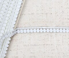 Кружево плетеное, ш. 1,5 см, молочный