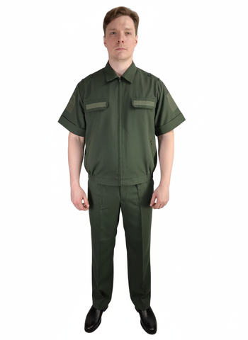 Костюм офисный для военнослужащих короткий рукав (оливковый, габардин) (А)
