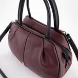 Сумка Саломея 479 гладкий бордо + черный